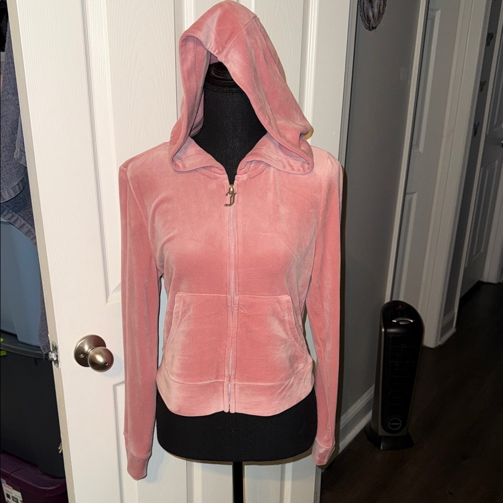🖤JUICY COUTURE X AEROPOSTALE DUSTY ROSE PINK CROPPED JACKET SIZE M🖤